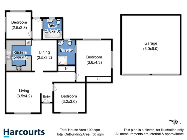Floorplan of Homely unit listing, 1/11 Amaroo Road, Austins Ferry TAS 7011