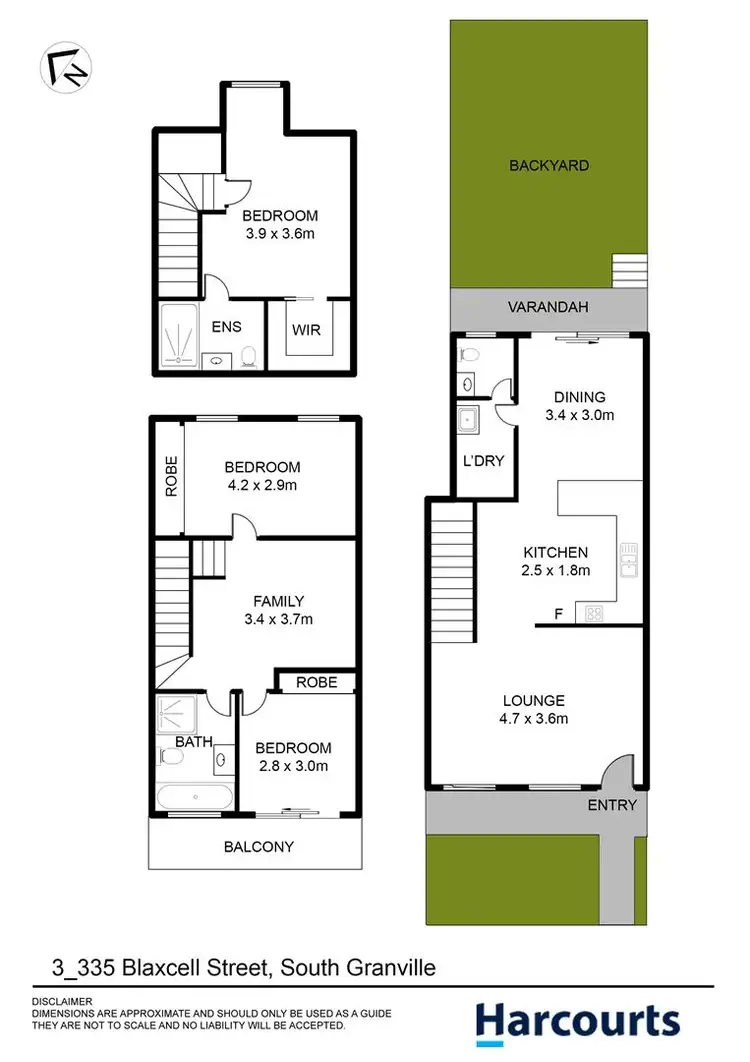 Floorplan of Homely townhouse listing, 3/335-339 Blaxcell Street, Granville NSW 2142