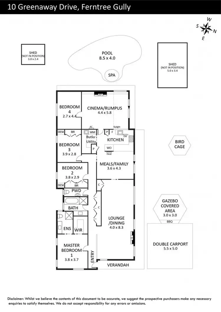 Floorplan of Homely house listing, 10 Greenaway Drive, Ferntree Gully VIC 3156