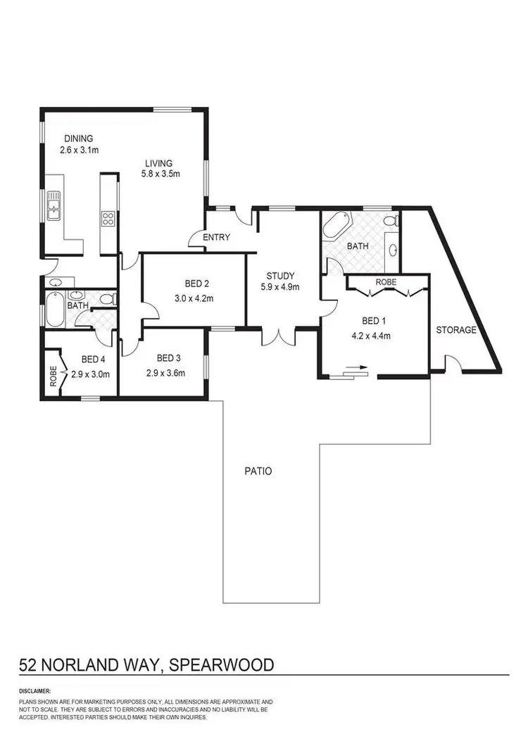 Floorplan of Homely house listing, 52 Norland Way, Spearwood WA 6163