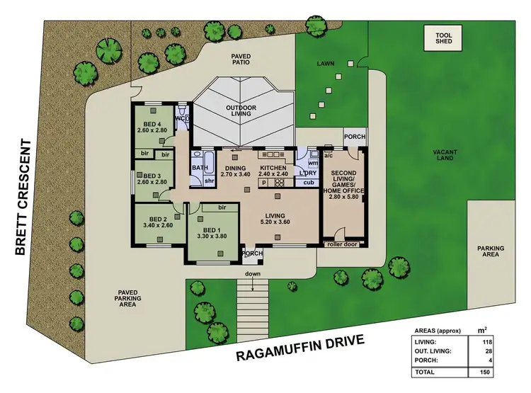 Floorplan of Homely house listing, 1 Brett Crescent, Hallett Cove SA 5158