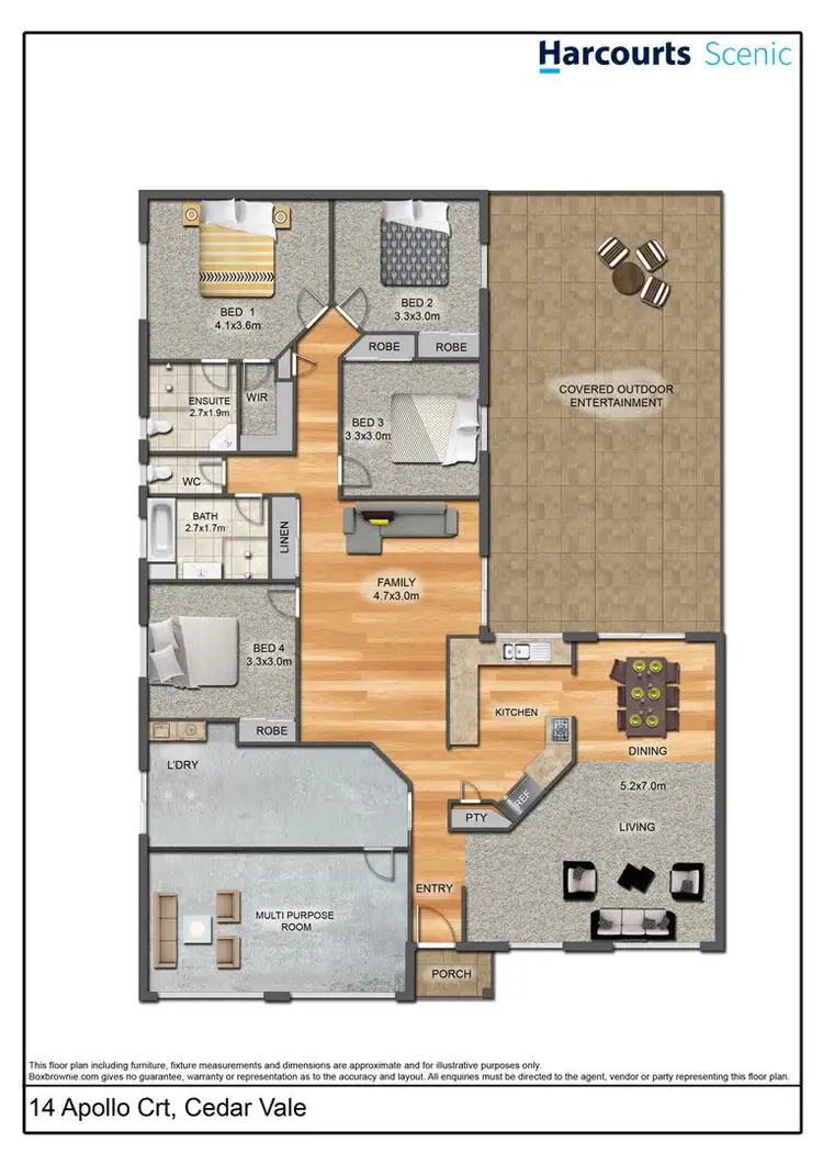 Floorplan of Homely rural property listing, 14 Apollo Crt, Cedar Vale QLD 4285