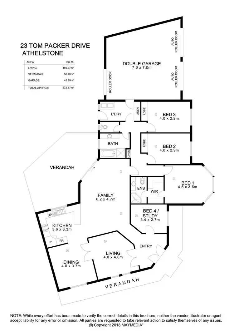 Floorplan of Homely house listing, 23 Tom Packer Drive, Athelstone SA 5076