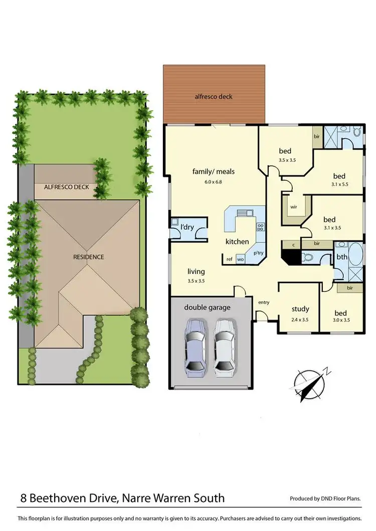 Floorplan of Homely house listing, 8 Beethoven Dr, Narre Warren South VIC 3805