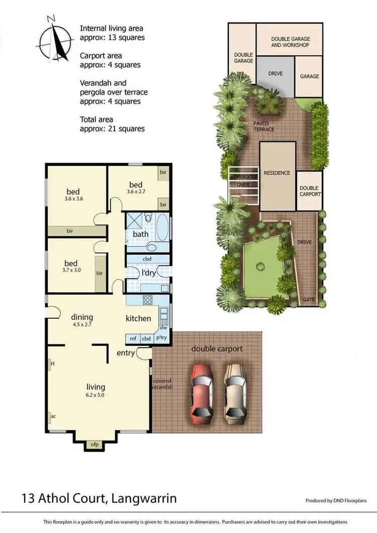 Floorplan of Homely house listing, 13 Athol Court, Langwarrin VIC 3910