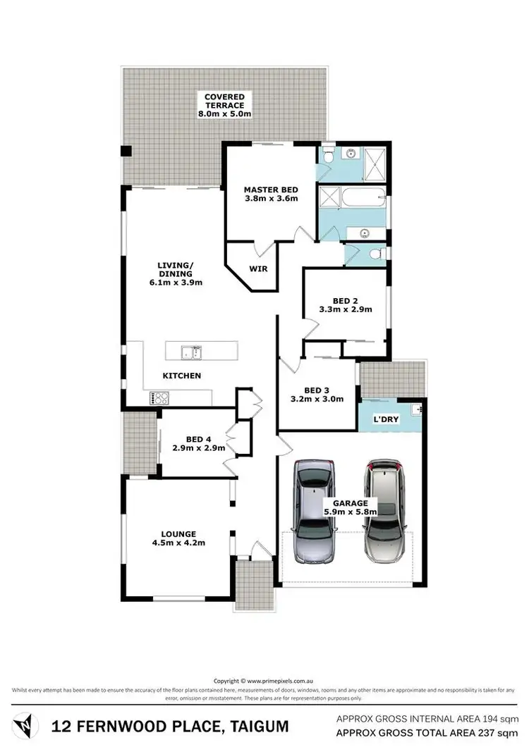 Floorplan of Homely house listing, 12 Fernwood Place, Taigum QLD 4018