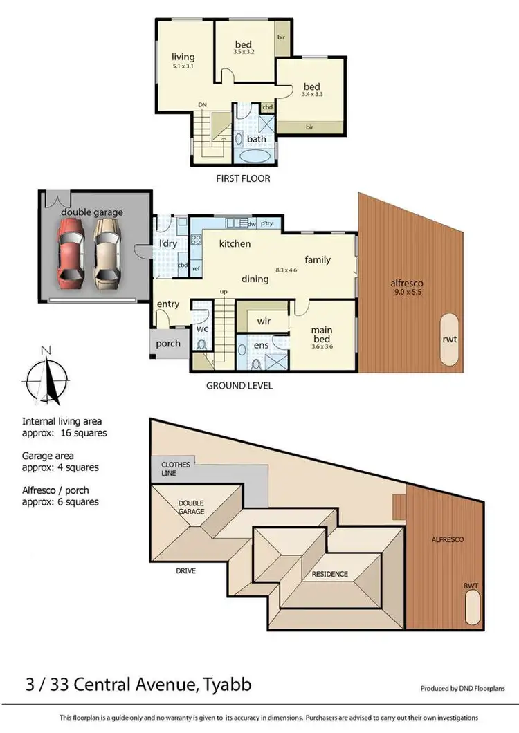 Floorplan of Homely townhouse listing, 3/33B Central Avenue, Tyabb VIC 3913