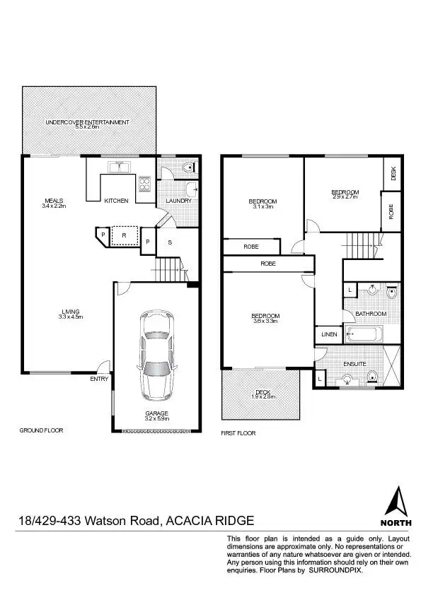 Floorplan of Homely townhouse listing, 18/429-433 Watson Road, Acacia Ridge QLD 4110