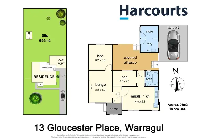 Floorplan of Homely house listing, 13 Gloucester Place, Warragul VIC 3820