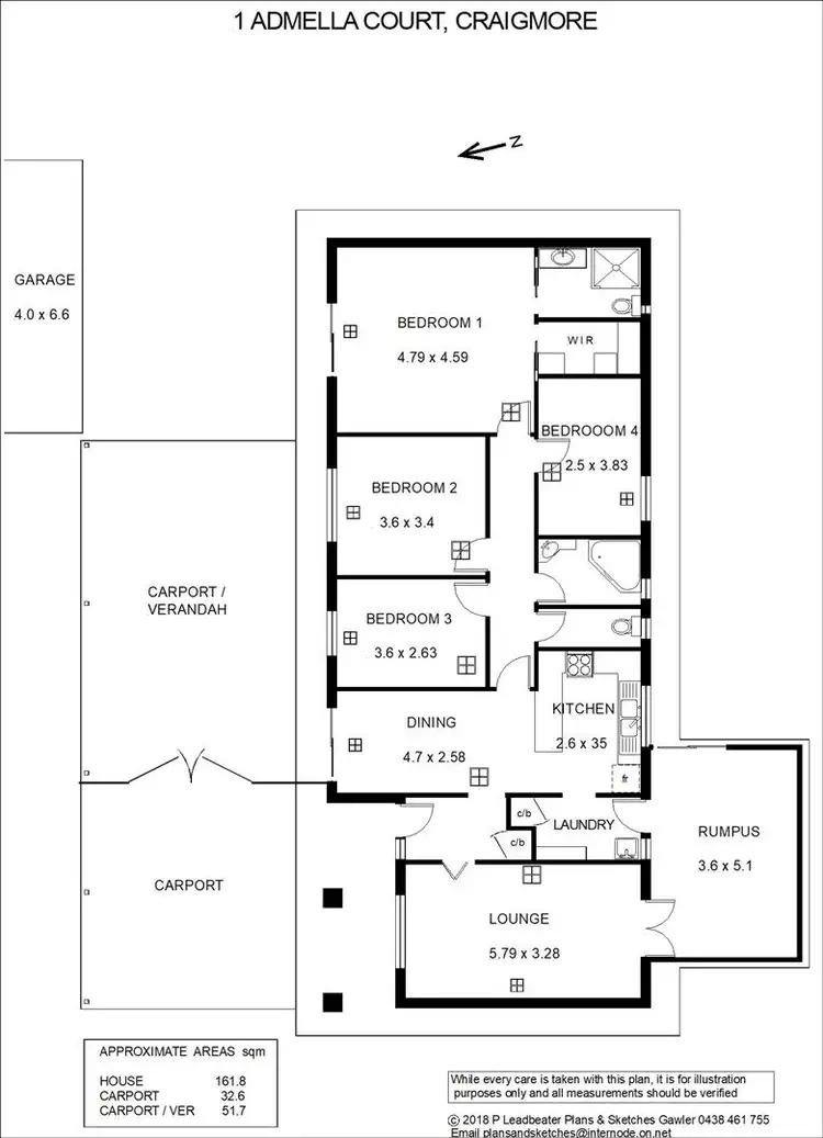 Floorplan of Homely house listing, 1 Admella Court, Craigmore SA 5114