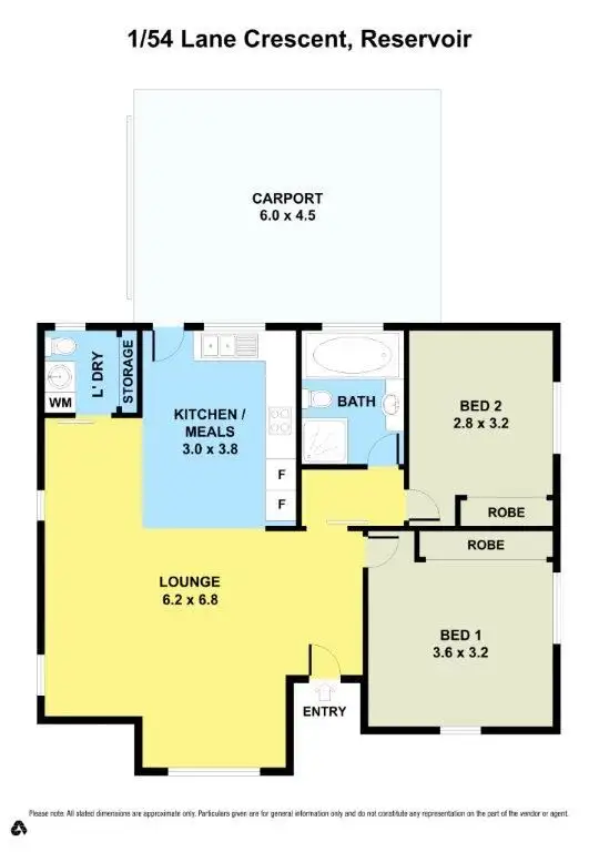 Floorplan of Homely house listing, 1/54 Lane Crescent, Reservoir VIC 3073