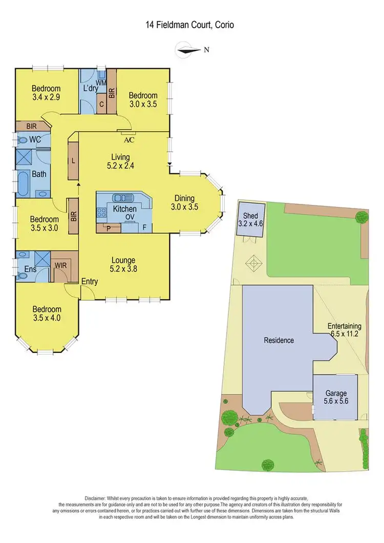 Floorplan of Homely house listing, 14 Fieldman Court, Corio VIC 3214