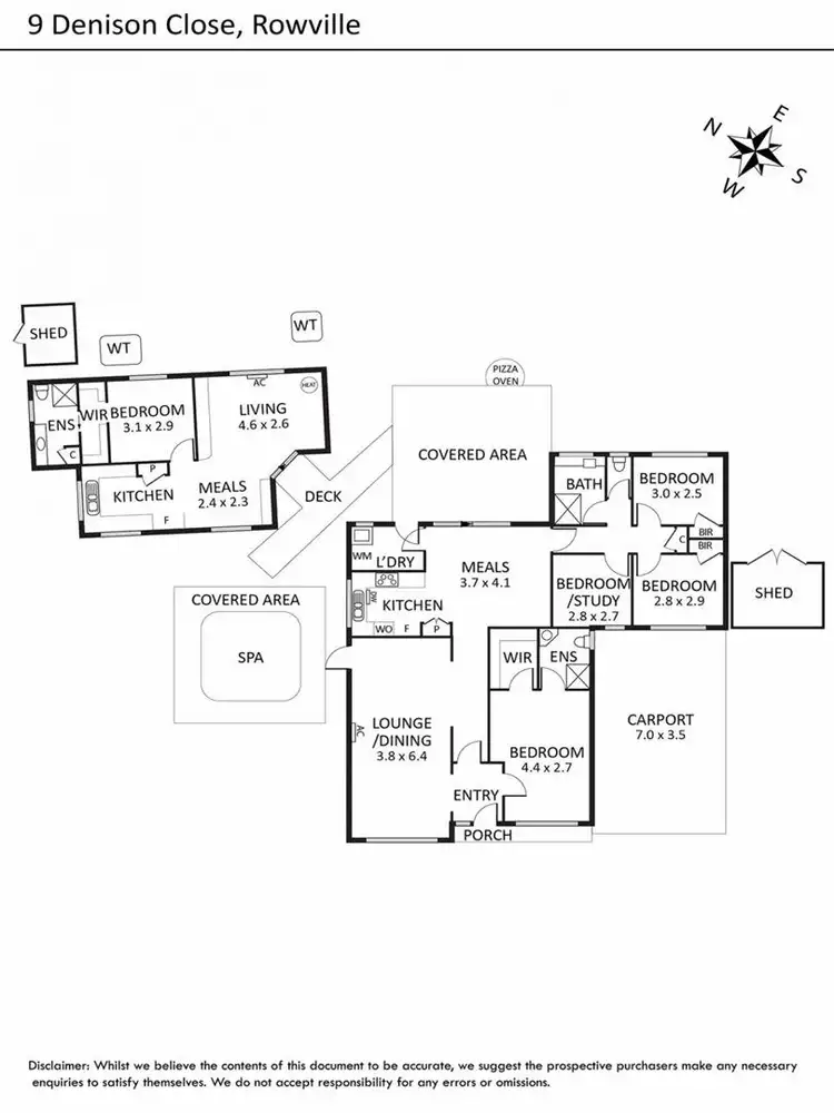 Floorplan of Homely house listing, 9 Denison Close, Rowville VIC 3178
