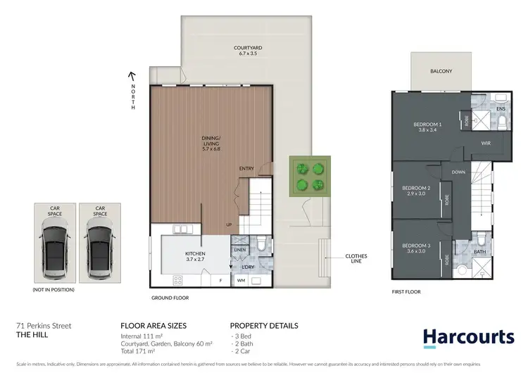 Floorplan of Homely townhouse listing, 71 Perkins Street, The Hill NSW 2300
