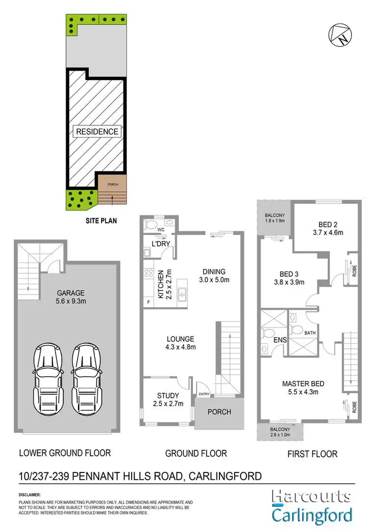 Floorplan of Homely townhouse listing, 10/237 Pennant Hills Road, Carlingford NSW 2118