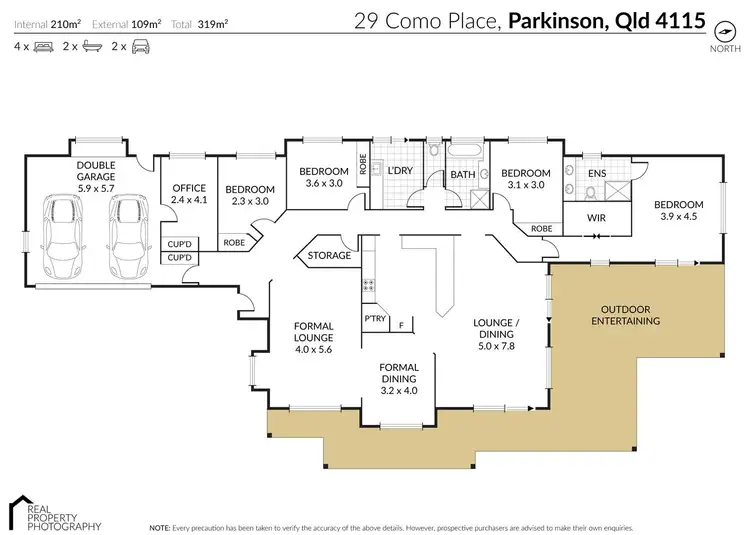 Floorplan of Homely house listing, 29 Como Place, Parkinson QLD 4115