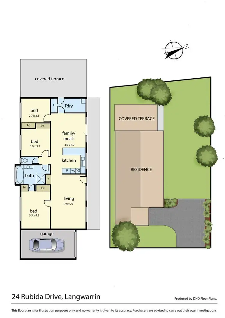 Floorplan of Homely house listing, 24 Rubida Drive, Langwarrin VIC 3910