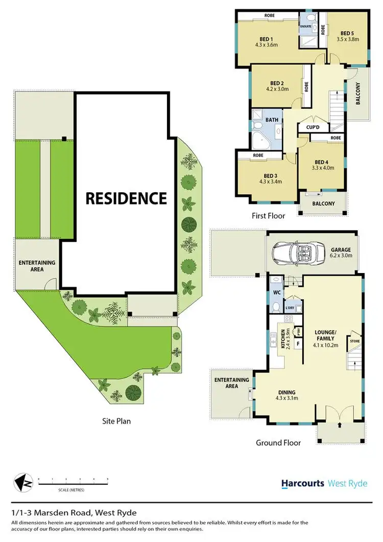 Floorplan of Homely townhouse listing, 1/1-3 Marsden Road, West Ryde NSW 2114