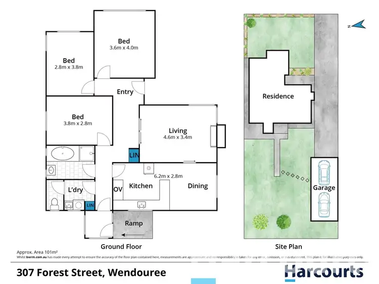 Floorplan of Homely house listing, 307 Forest Street, Wendouree VIC 3355
