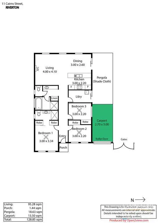 Floorplan of Homely house listing, 11 Cairns Crescent, Riverton SA 5412