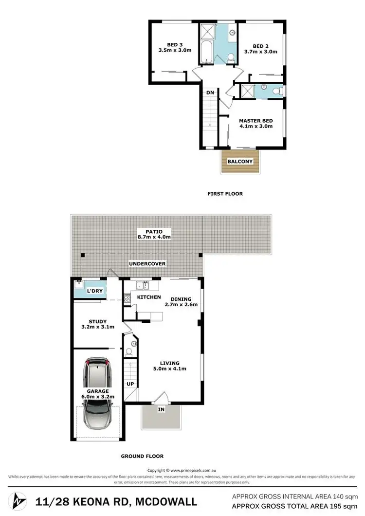 Floorplan of Homely townhouse listing, 11/28 Keona Road, Mcdowall QLD 4053