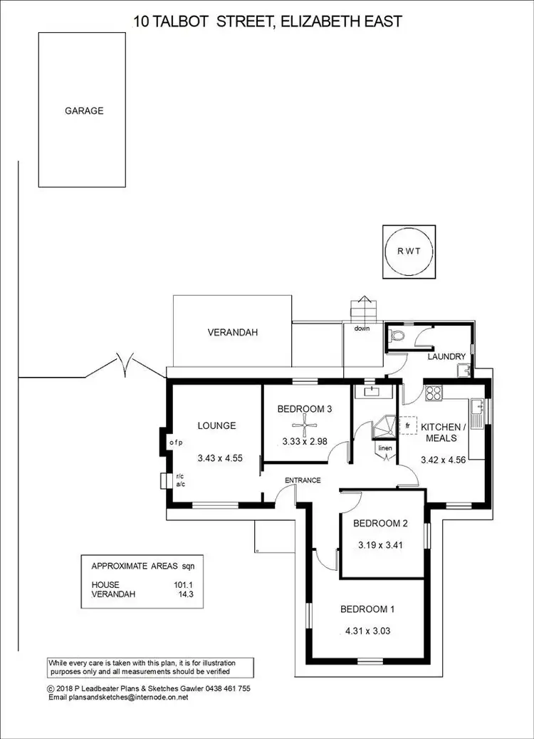 Floorplan of Homely house listing, 10 Talbot Street, Elizabeth East SA 5112