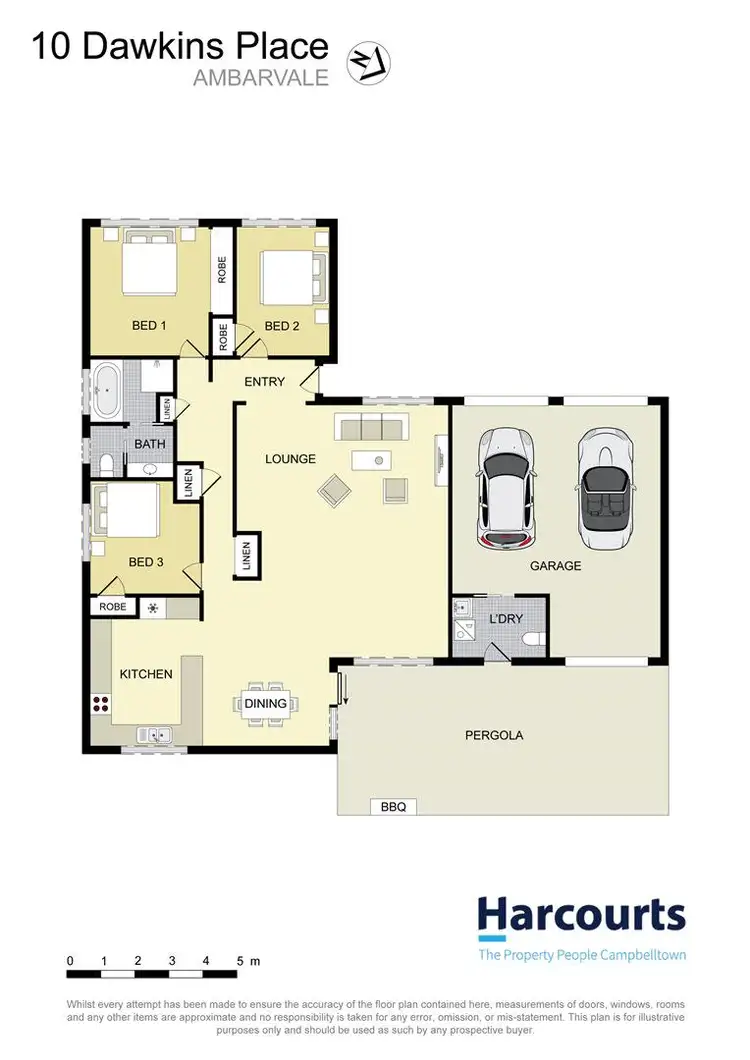 Floorplan of Homely house listing, 10 Dawkins Place, Ambarvale NSW 2560