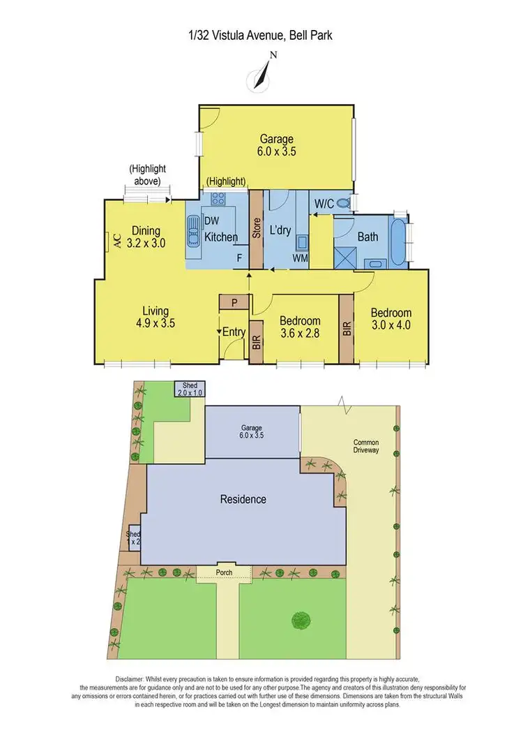 Floorplan of Homely unit listing, 1/32 Vistula Avenue, Bell Park VIC 3215