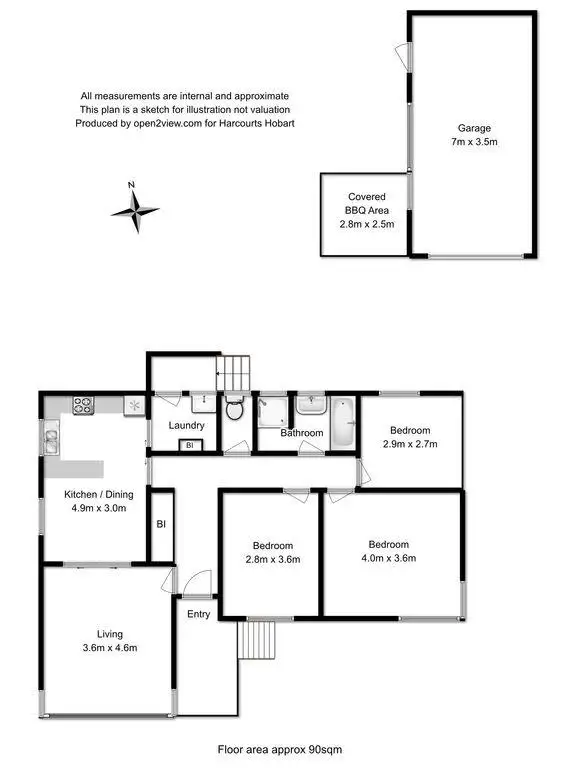 Floorplan of Homely house listing, 3 Bembil Street, Howrah TAS 7018