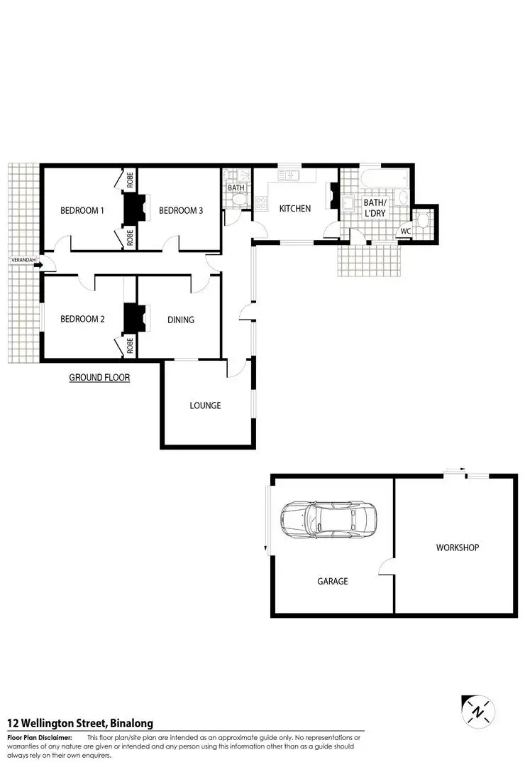 Floorplan of Homely house listing, 12 Wellington Street, Binalong NSW 2584