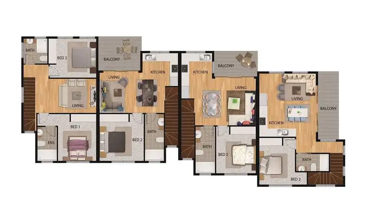 Floorplan of Homely townhouse listing, 1/26 Union Grove, Springvale VIC 3171