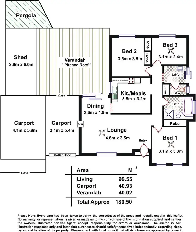 Floorplan of Homely house listing, 46 St Alfred Drive, Parafield Gardens SA 5107
