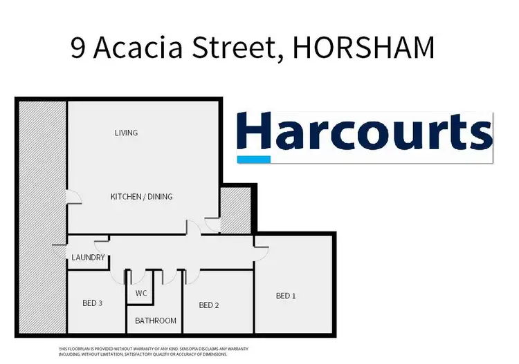 Floorplan of Homely house listing, 9 Acacia Street, Horsham VIC 3400