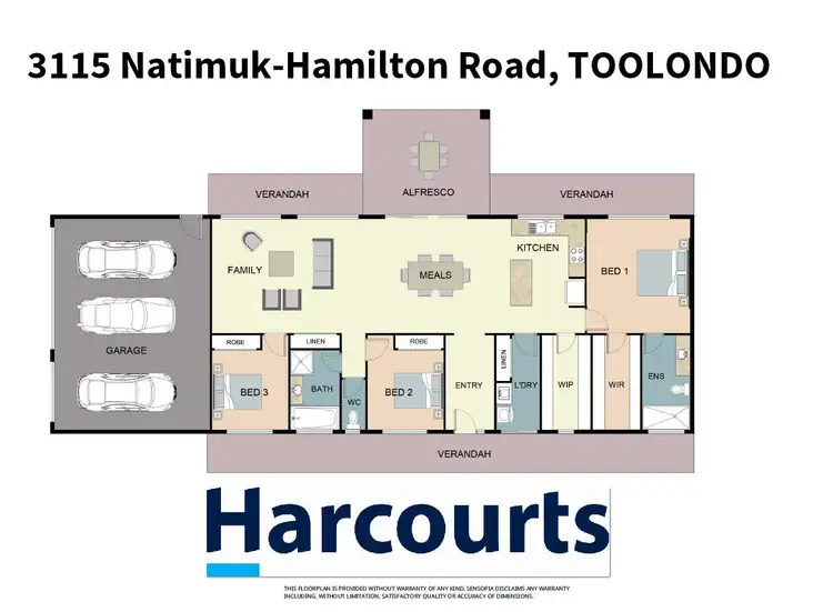 Floorplan of Homely house listing, 3115 Natimuk-Hamilton Road, Toolondo VIC 3401