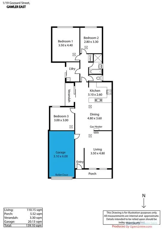 Floorplan of Homely house listing, 19 Gozzard Street, Gawler East SA 5118
