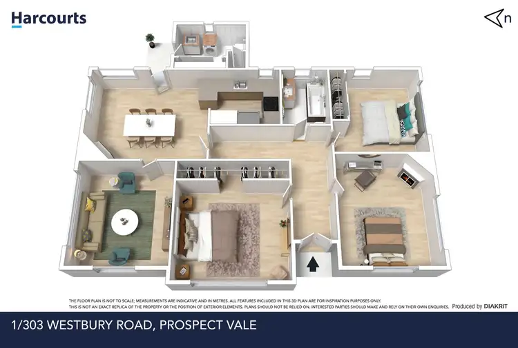 Floorplan of Homely unit listing, 1/303 Westbury Road, Prospect Vale TAS 7250