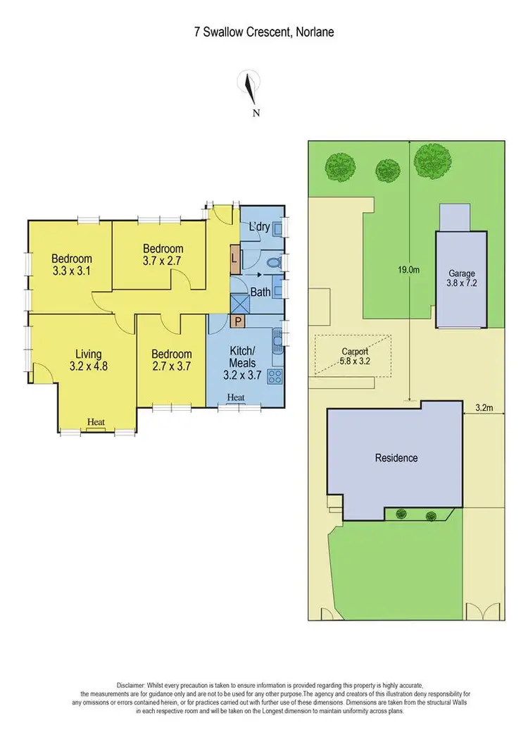 Floorplan of Homely house listing, 7 Swallow Crescent, Norlane VIC 3214