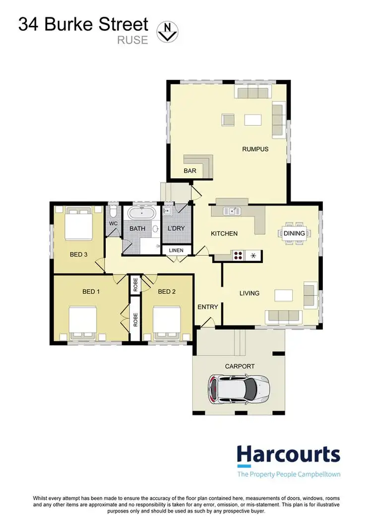 Floorplan of Homely house listing, 34 Burke Street, Ruse NSW 2560