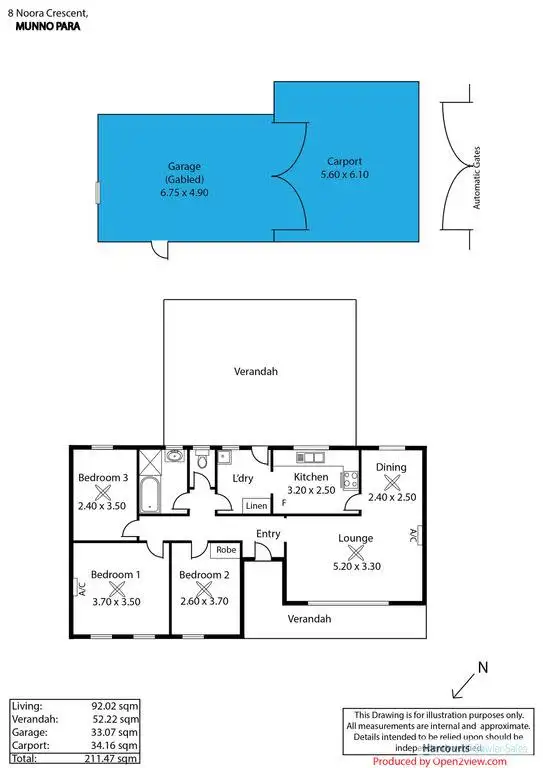 Floorplan of Homely house listing, 8 Noora Crescent, Munno Para SA 5115