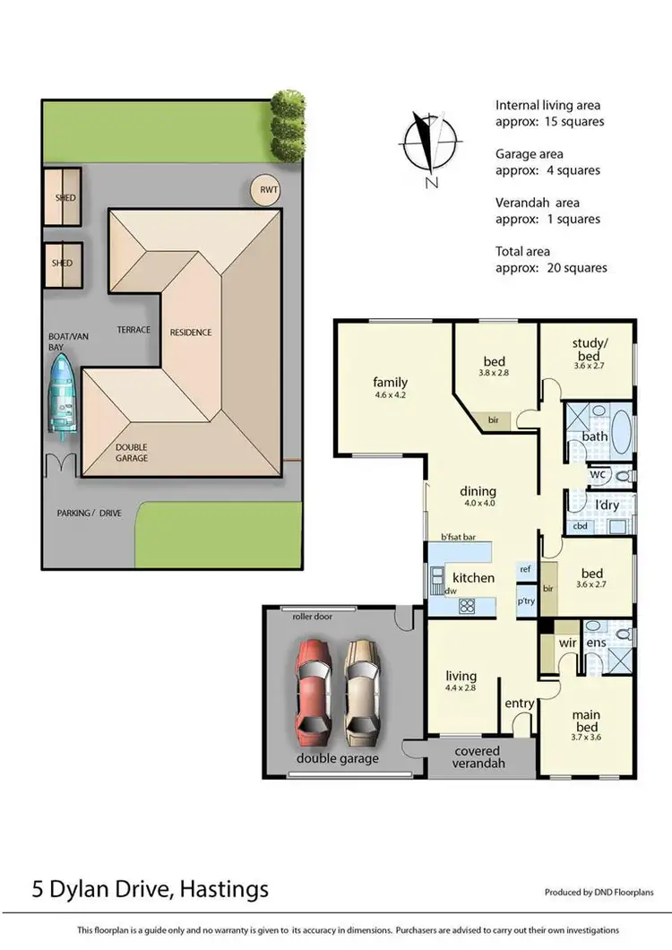 Floorplan of Homely house listing, 5 Dylan Drive, Hastings VIC 3915