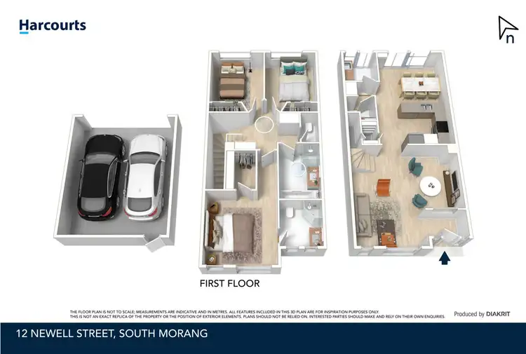Floorplan of Homely townhouse listing, 12 Newell Street, South Morang VIC 3752