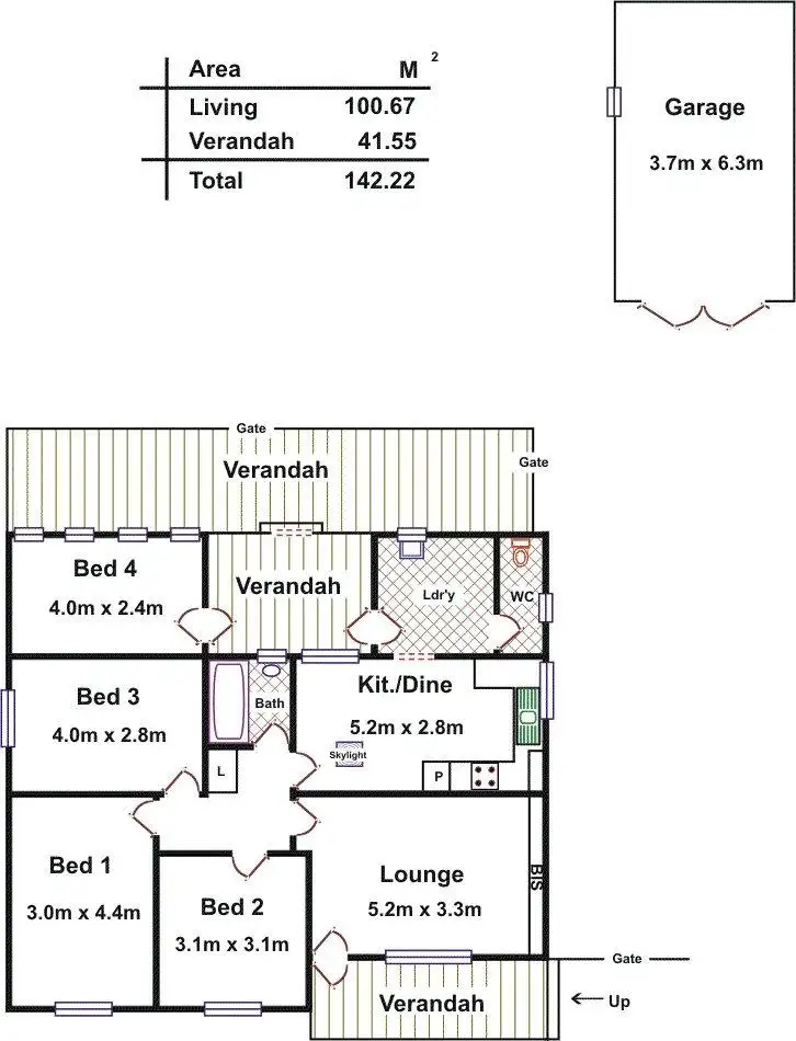 Floorplan of Homely house listing, 26 Britton Street, Gawler West SA 5118