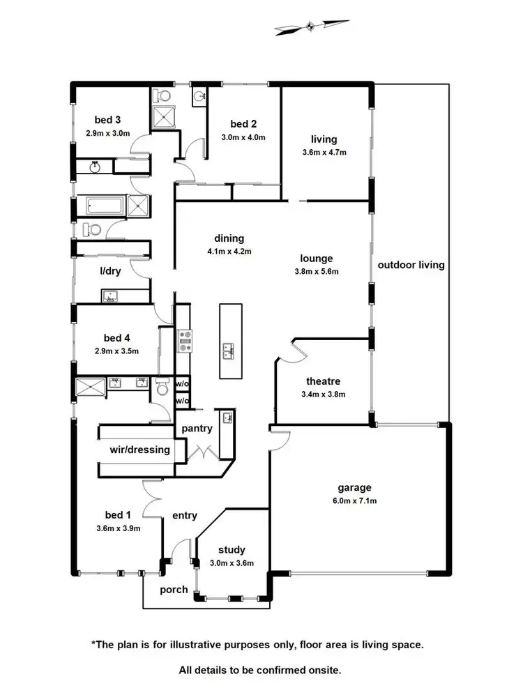 Floorplan of Homely house listing, 84 Goldsborough Drive, Officer VIC 3809