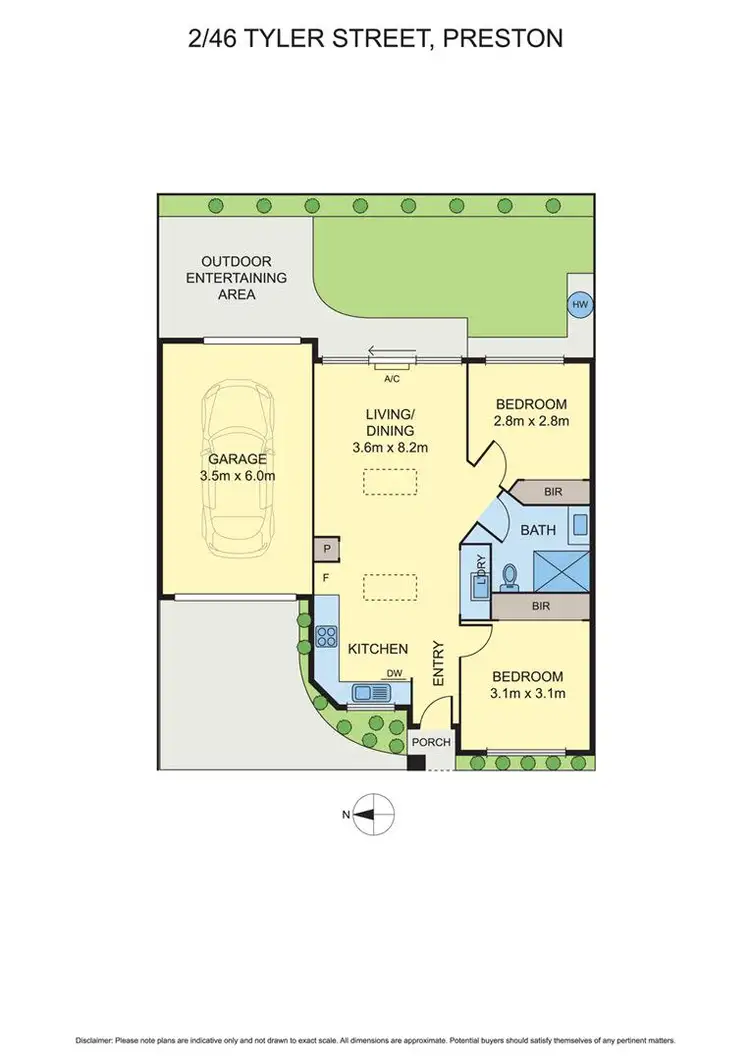 Floorplan of Homely unit listing, 2/46 Tyler Street, Preston VIC 3072