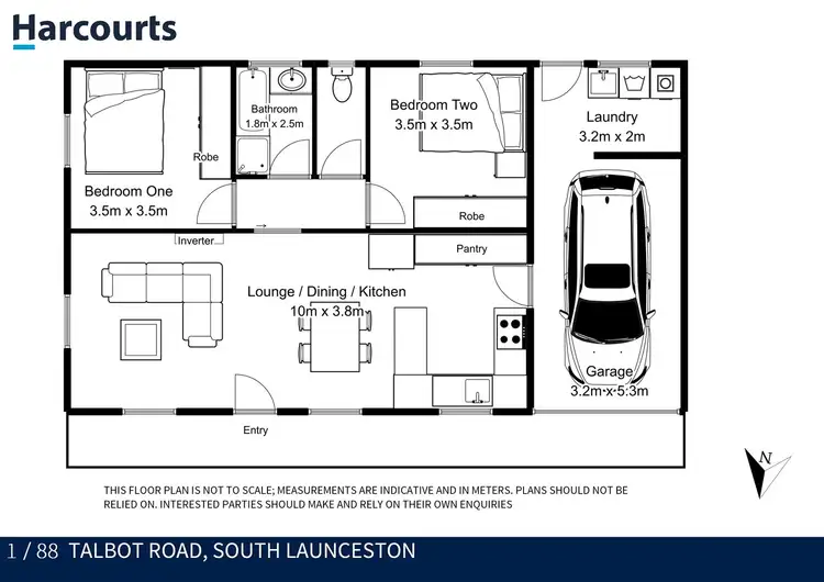 Floorplan of Homely unit listing, 1/88 Talbot Road, South Launceston TAS 7249