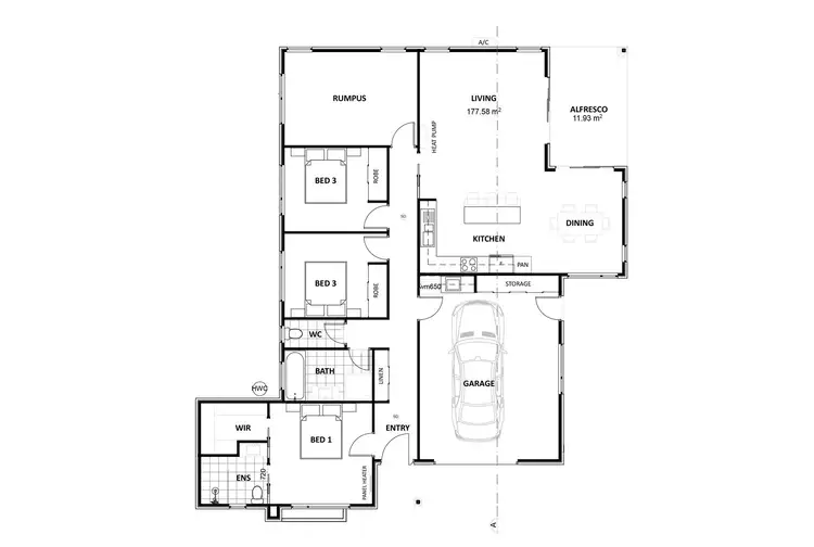 Floorplan of Homely house listing, 3 Argo Place, Oakdowns TAS 7019