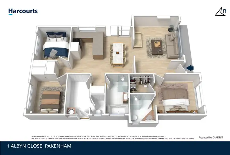 Floorplan of Homely house listing, 1 Albyn Close, Pakenham VIC 3810