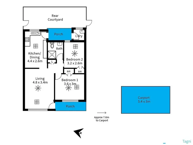 Floorplan of Homely unit listing, 4/7-9 Preston Avenue, Brighton SA 5048