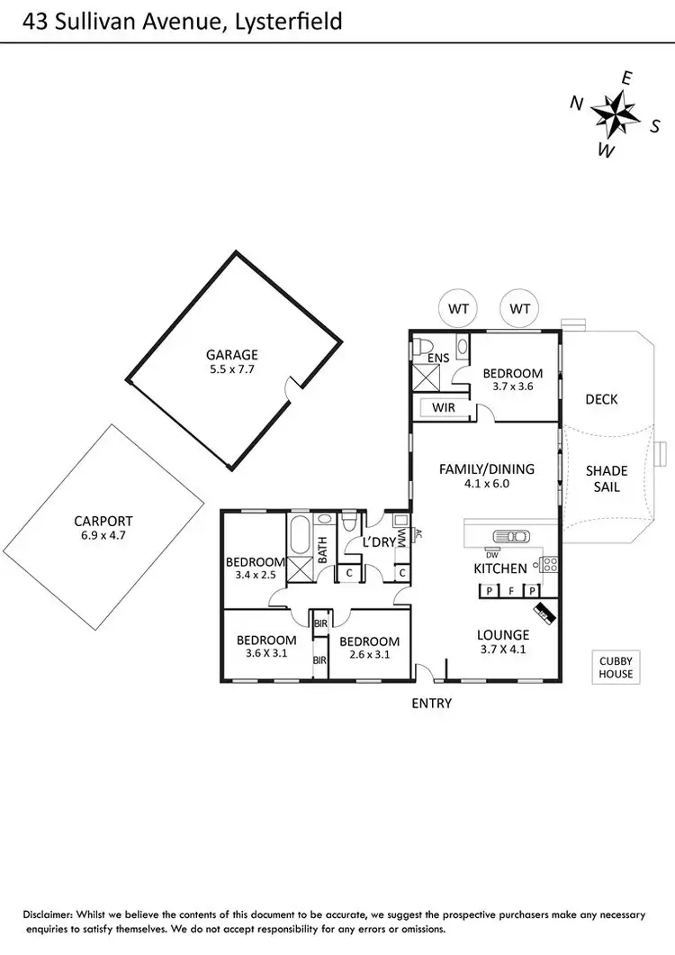 Floorplan of Homely house listing, 43 Sullivan Avenue, Lysterfield VIC 3156