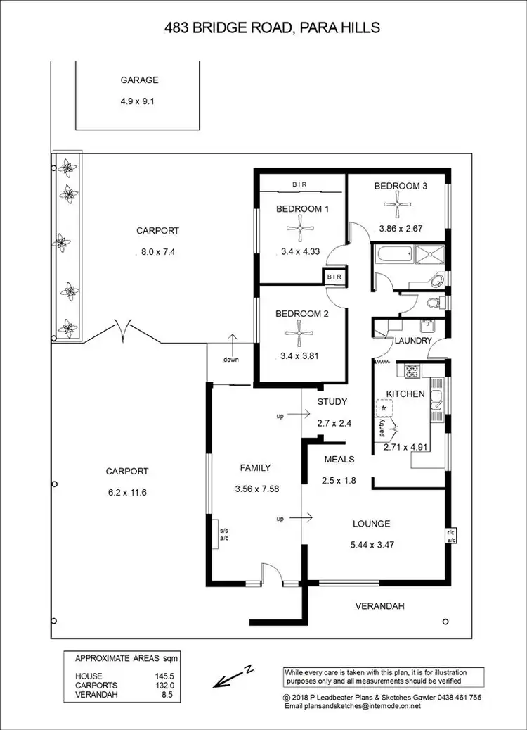 Floorplan of Homely house listing, 483 Bridge Road, Para Hills SA 5096